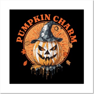 Pumpkin Charm Halloween Jack O Lantern Posters and Art